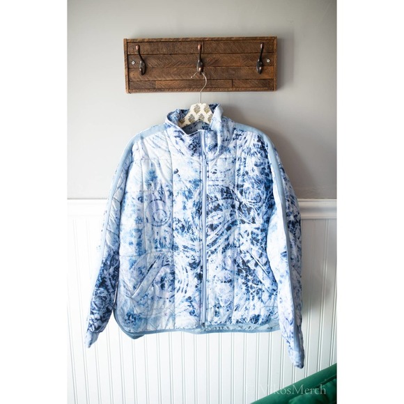 Free People Movement Pippa Packable Puffer Jacket Large Printed Batik Tie Dye - Picture 3 of 6